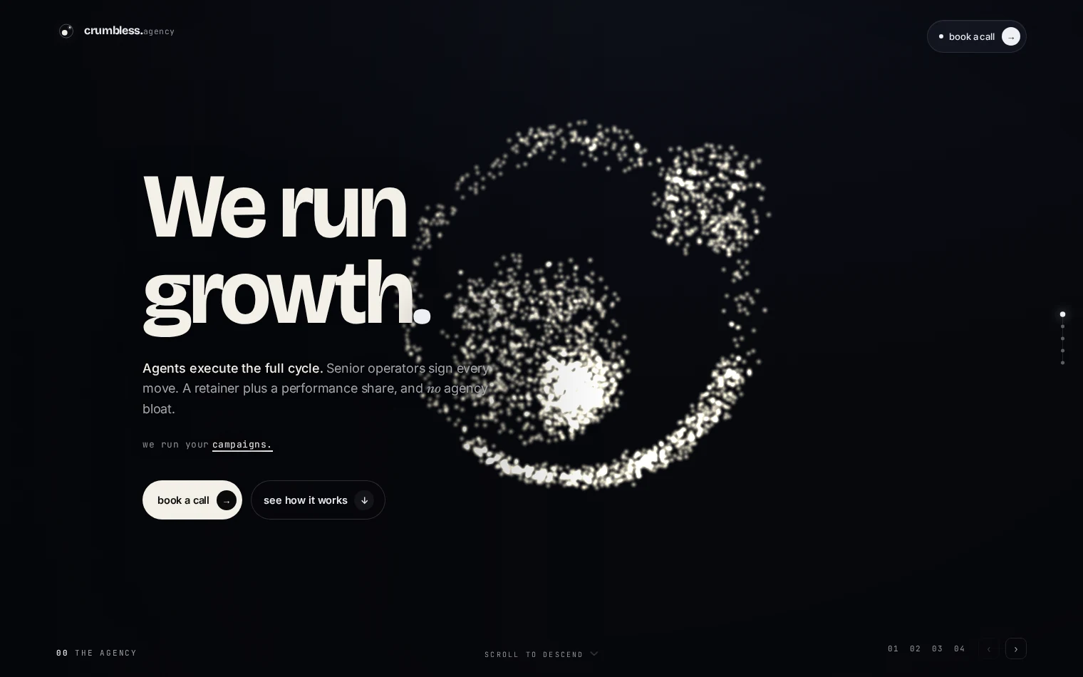 Crumbless Agency homepage